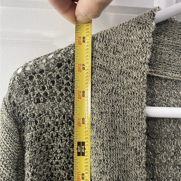 Keren Hart Loose Knit Cardigan Sweater Semi Sheer 3/4 Sleeve Women's Size S - Picture 6 of 7